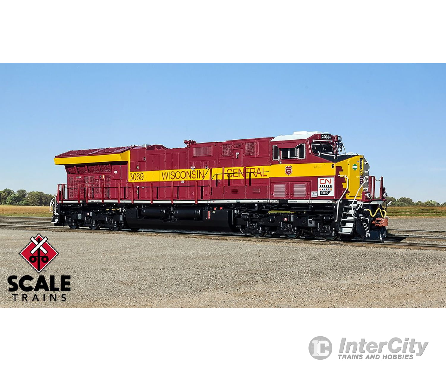 ScaleTrains SXT33183-8 Rivet Counter HO Scale GE ET44AC GEVO Canadian National/Wisconsin Central Heritage 3069 DCC &