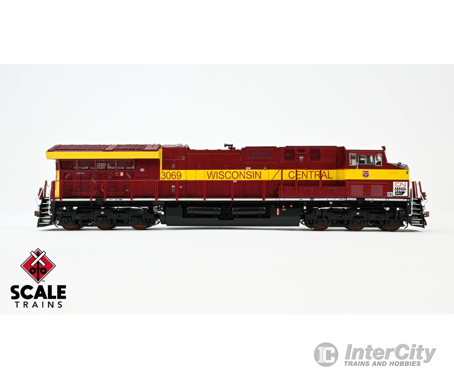 ScaleTrains SXT33183-8 Rivet Counter HO Scale GE ET44AC GEVO Canadian National/Wisconsin Central Heritage 3069 DCC &