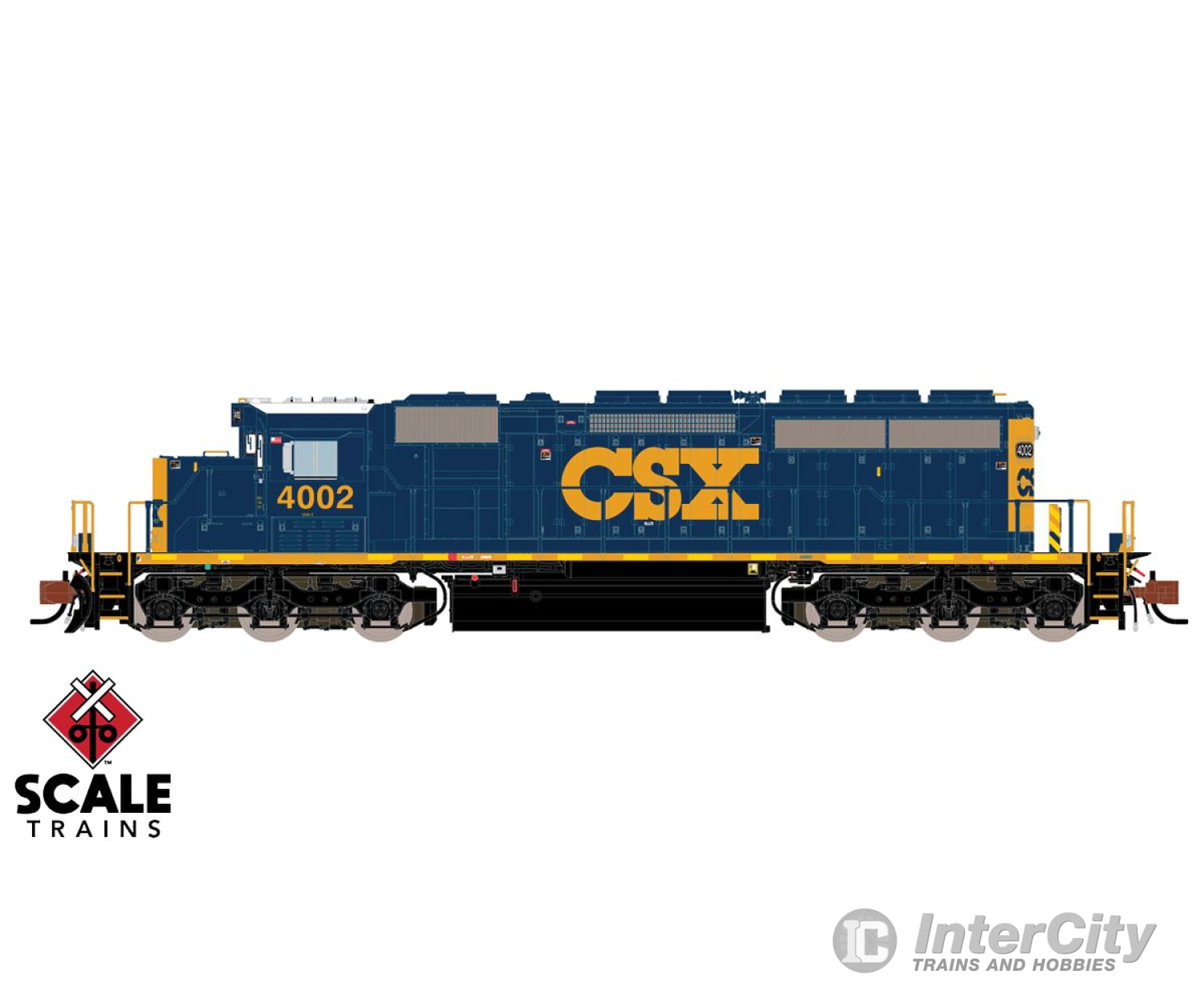 Scaletrains Sxt38619 Rivet Counter N Scale Emd Sd40-3 Csx Yn3 Scheme #4002 Dcc/Sound Locomotives