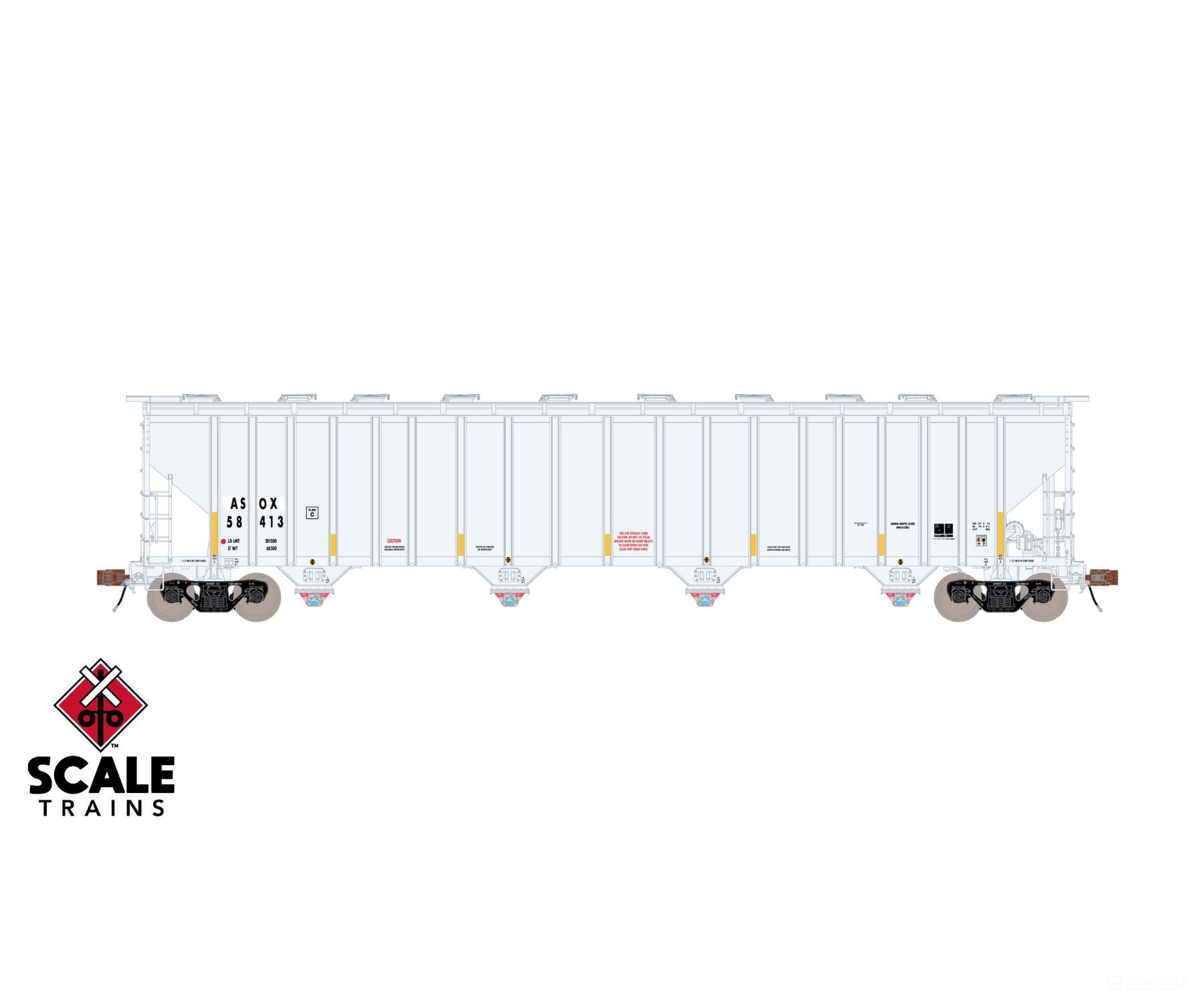 ScaleTrains SXT39434 Rivet Counter HO Scale Pullman-Standard 5820 Covered Hopper Americas