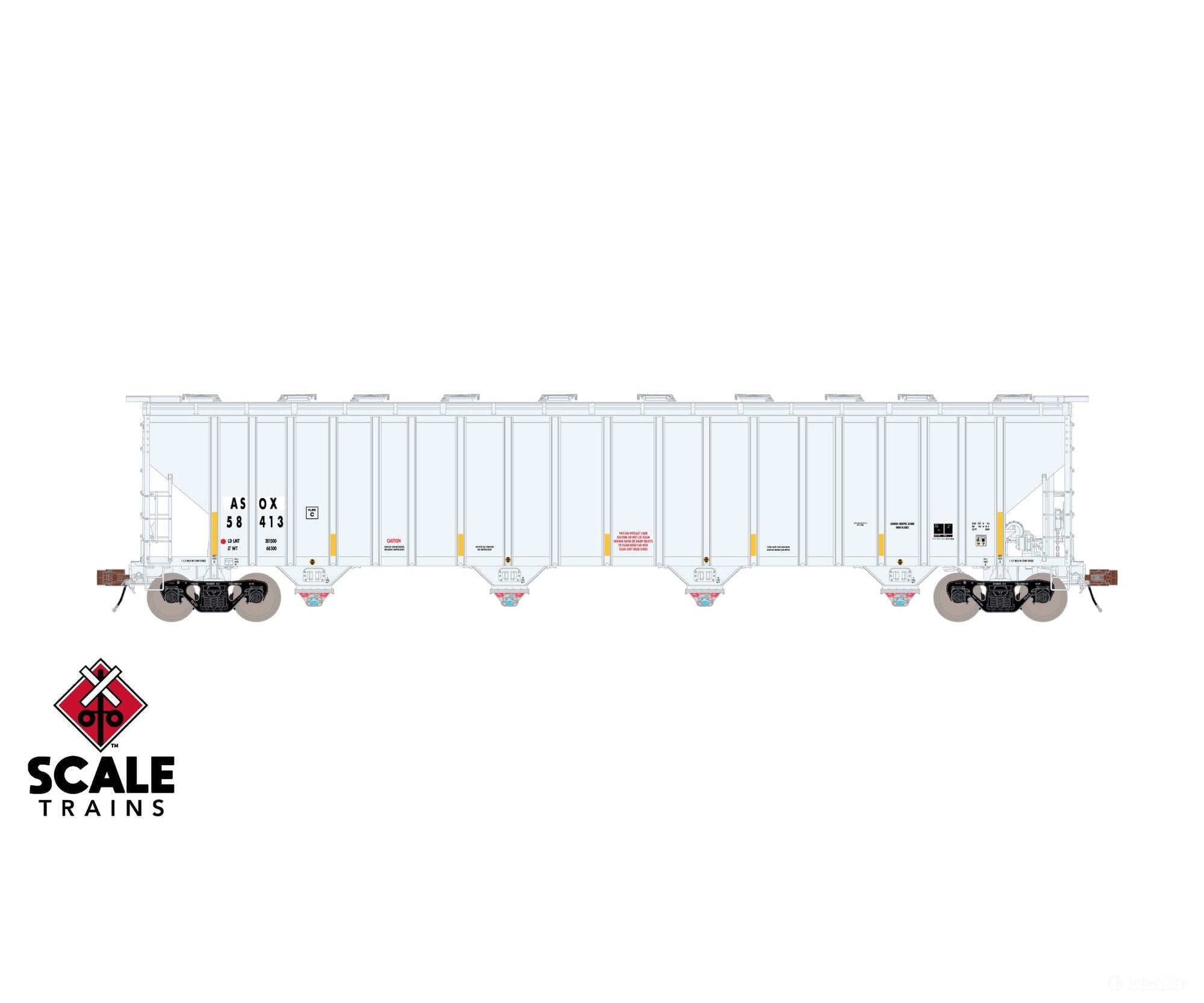 ScaleTrains SXT39436 Rivet Counter HO Scale Pullman-Standard 5820 Covered Hopper Americas