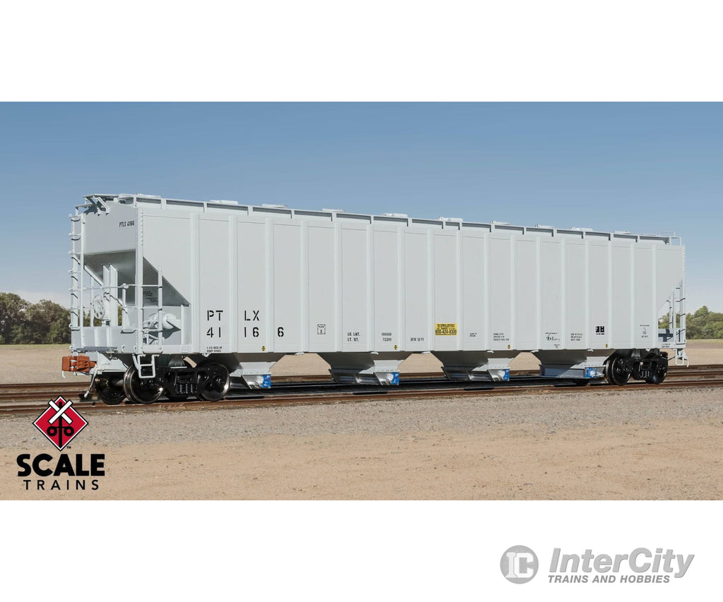 ScaleTrains SXT39447 Rivet Counter HO Scale Pullman-Standard 5820 Covered Hopper GE Rail Services/PTLX/Dark Gray 41166
