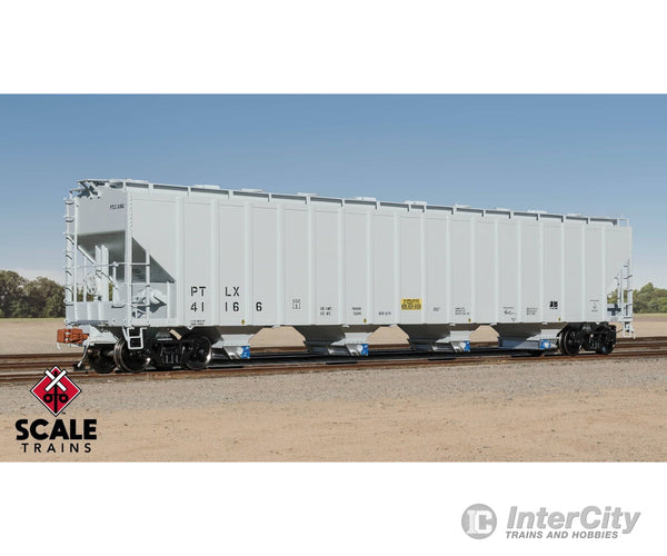 ScaleTrains SXT39447 Rivet Counter HO Scale Pullman-Standard 5820 Covered Hopper GE Rail Services/PTLX/Dark Gray 41166