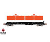 ScaleTrains SXT39478 Rivet Counter N Scale Thrall 48’ 2-Hood Coil Steel Car Elgin Joliet & Eastern/Black Carbody/Orange