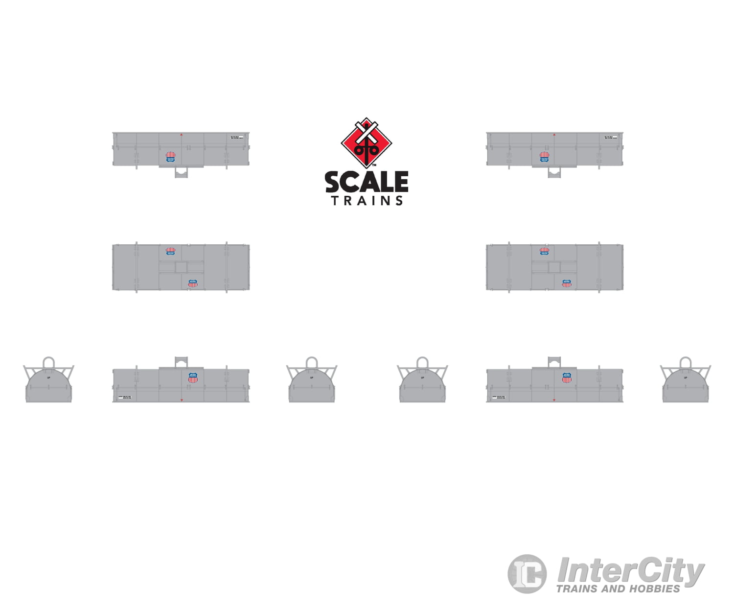 ScaleTrains SXT39493 Rivet Counter N Scale Thrall 48’ 2-Hood Coil Steel Car CHTT/Distressed/Union Pacific Hoods 100524