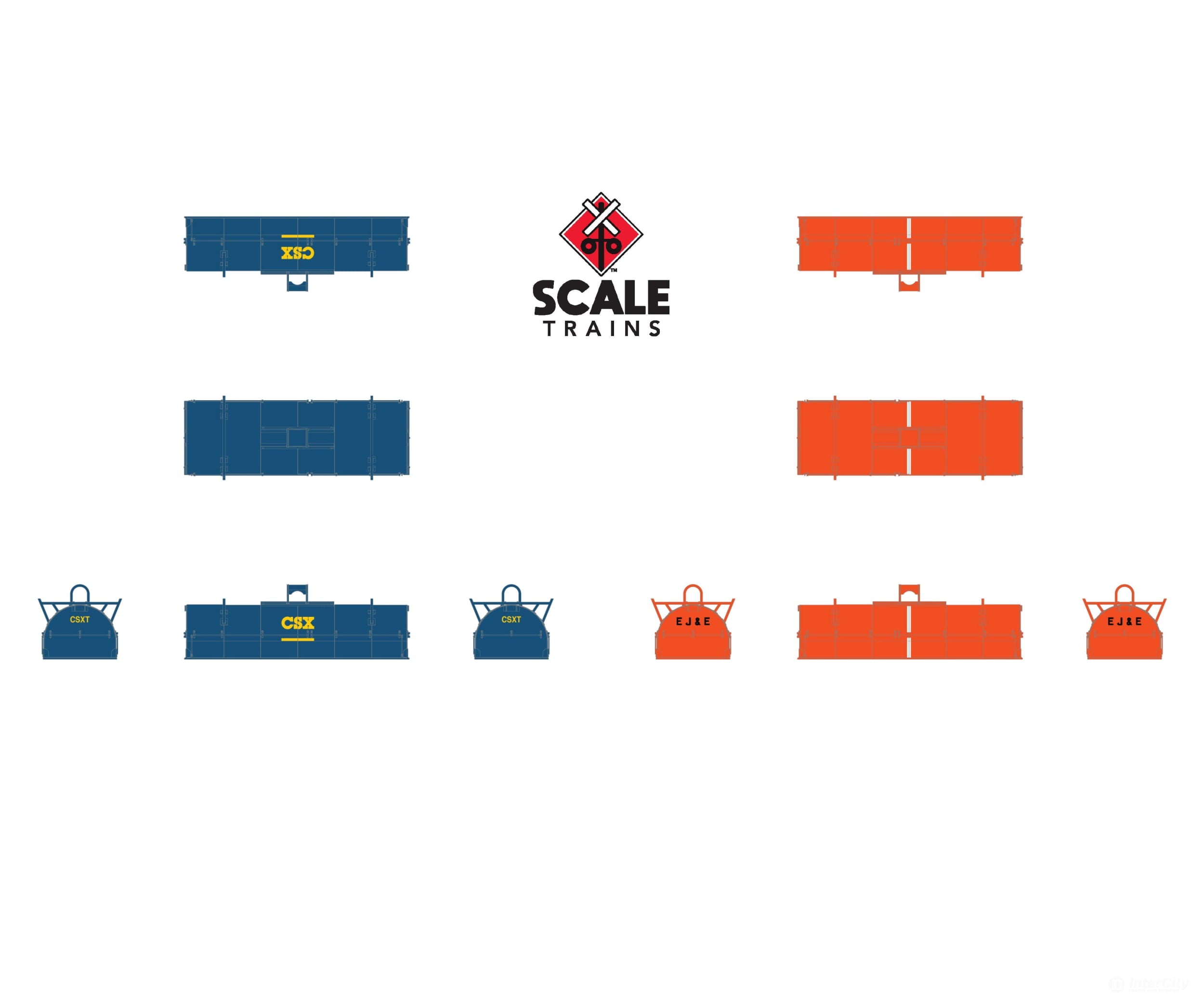 ScaleTrains SXT39497 Rivet Counter N Scale Thrall 48’ 2-Hood Coil Steel Car Elgin Joliet & Eastern/Black Carbody/EJ&E