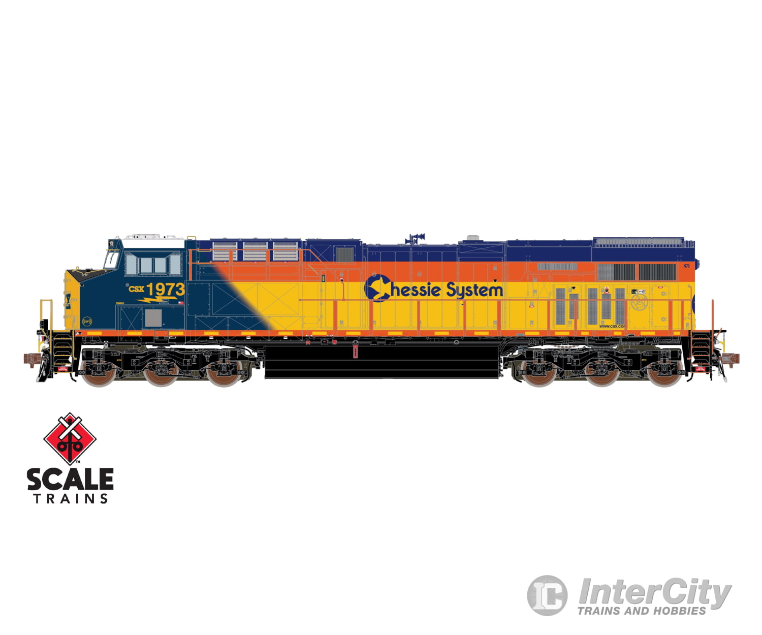 ScaleTrains SXT39905 Rivet Counter HO Scale GE ES44AH, CSX/Heritage/Ch