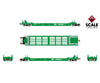 ScaleTrains SXT40086 Rivet Counter HO Scale Pullman-Standard Trinity Backpacker Well Car Set (5) Burlington