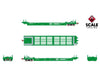 ScaleTrains SXT40087 Rivet Counter HO Scale Pullman-Standard Trinity Backpacker Well Car Set (5) Burlington