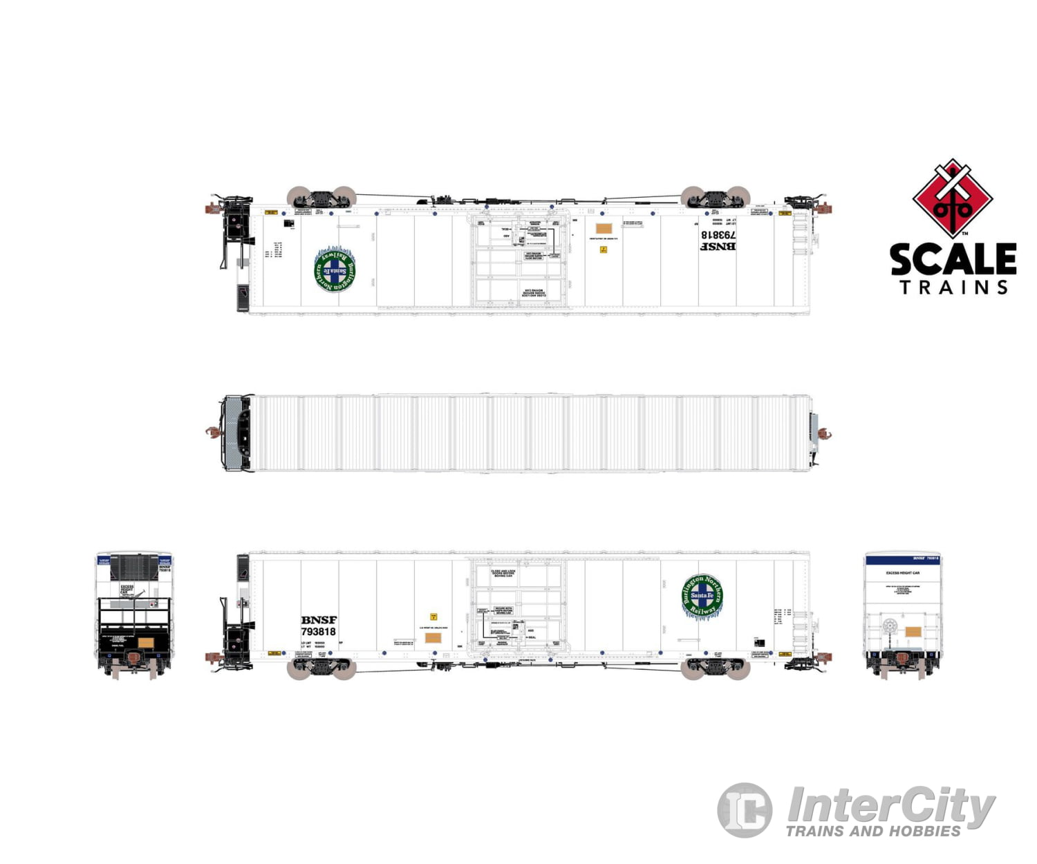 Scaletrains Sxt40115 Rivet Counter Ho Scale Trinity 82’ 7711 Mechanical Reefer Bnsf/Loco