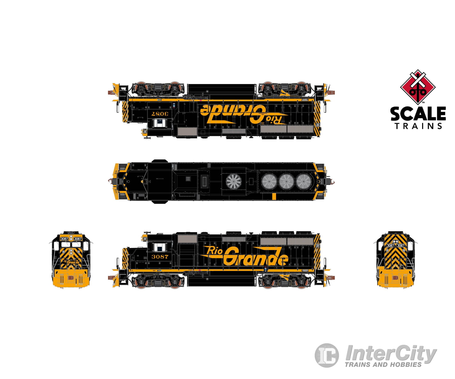 Scaletrains Sxt40183 Rivet Counter Ho Scale Emd Gp40 Phase Iic Rio Grande/Large Billboard Lettering