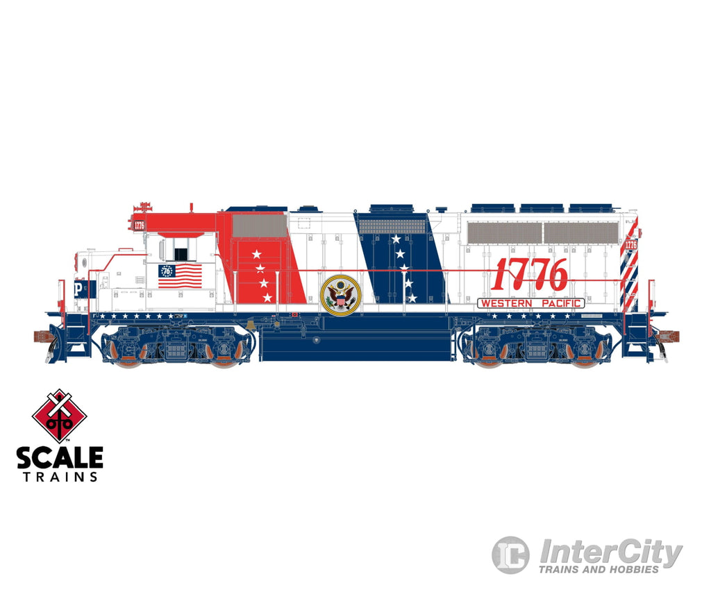 Scaletrains Sxt40223 Rivet Counter Ho Scale Emd Gp40 Phase Iic Western Pacific/Bicentennial 1776