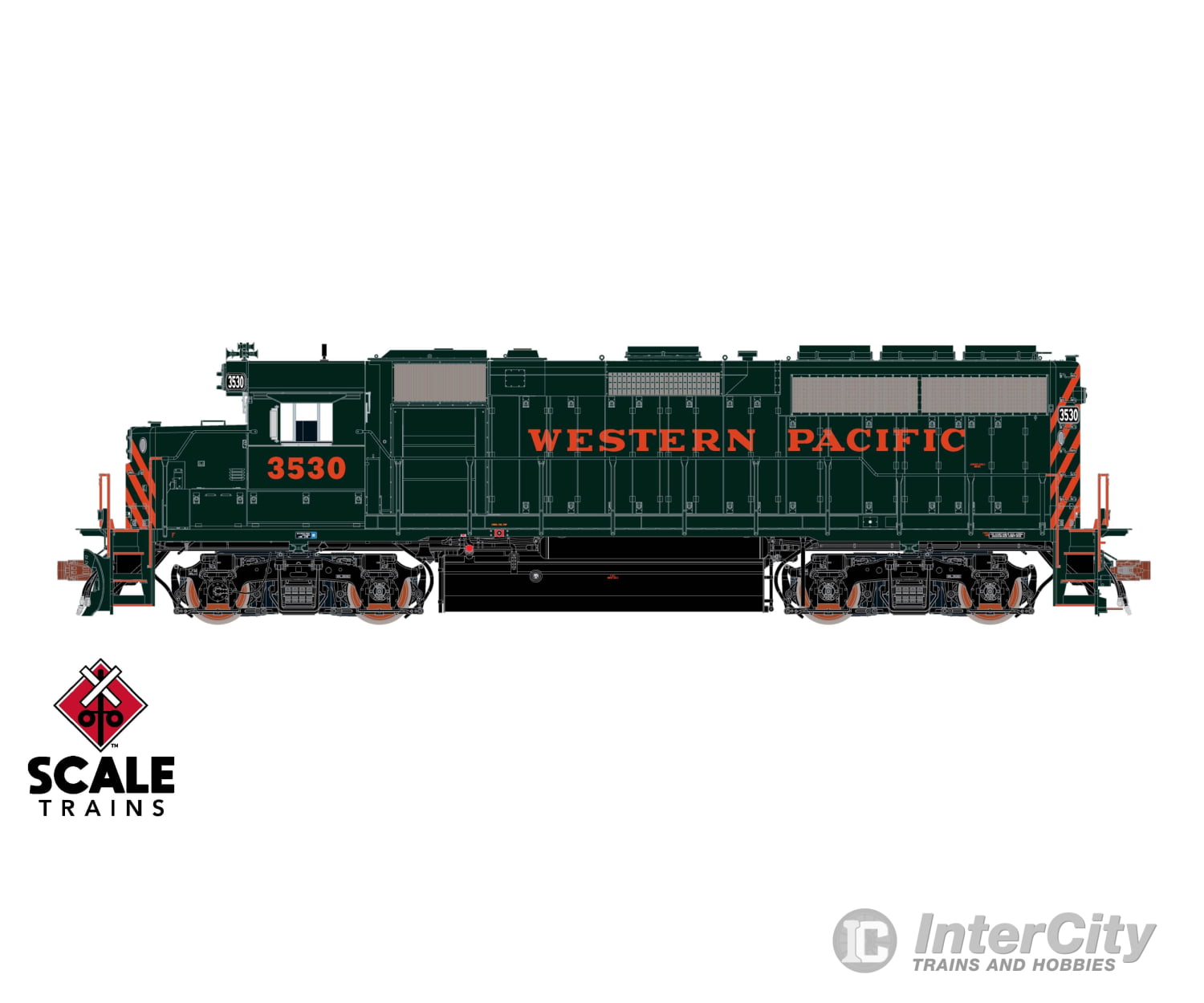 Scaletrains Sxt40229 Rivet Counter Ho Scale Emd Gp40 Phase Iic Western Pacific/Perlman