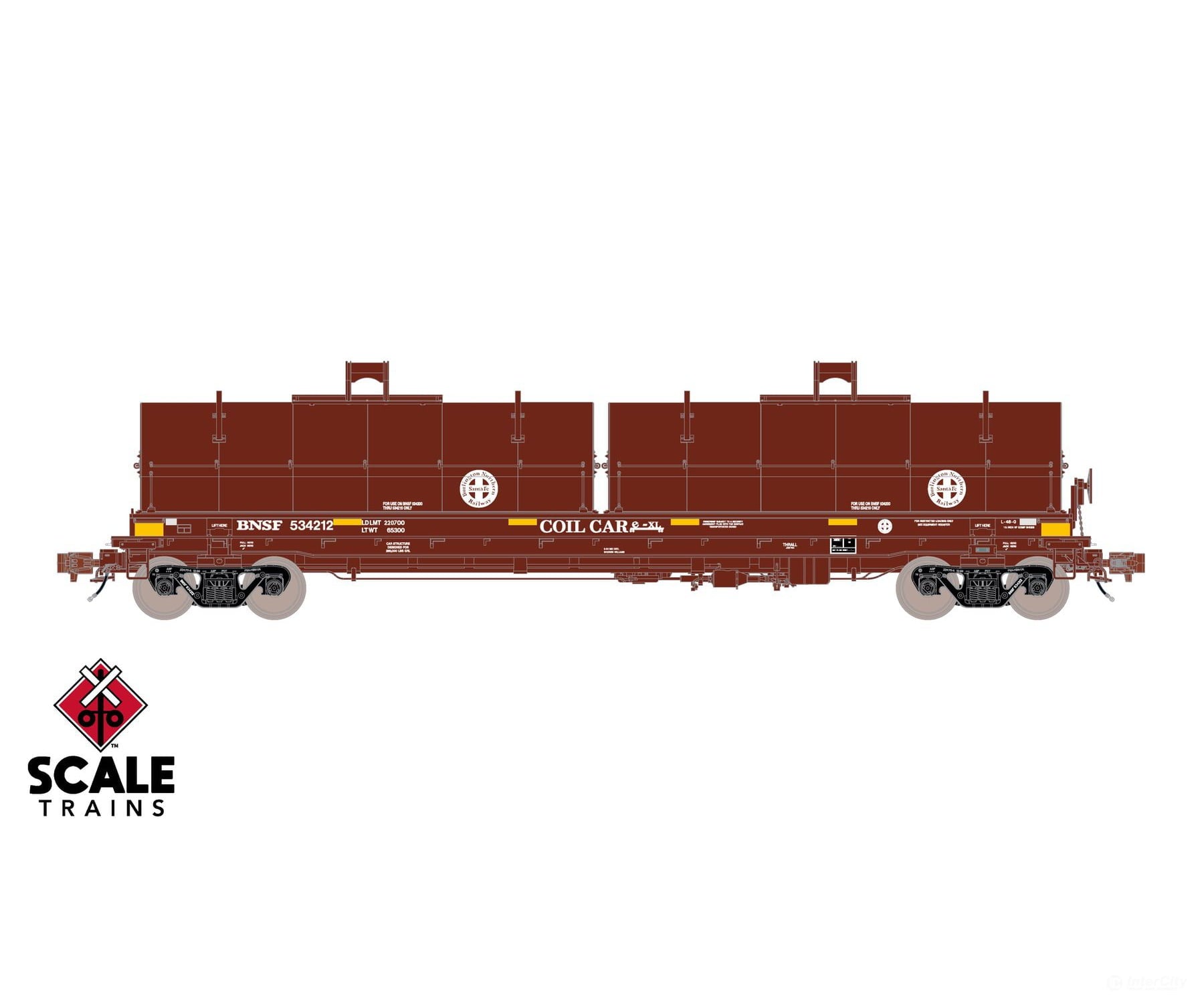 ScaleTrains SXT40274 Rivet Counter HO Scale Thrall 2-Hood Coil Steel Car BNSF/Circle-Cross Hoods 534215 Freight Cars