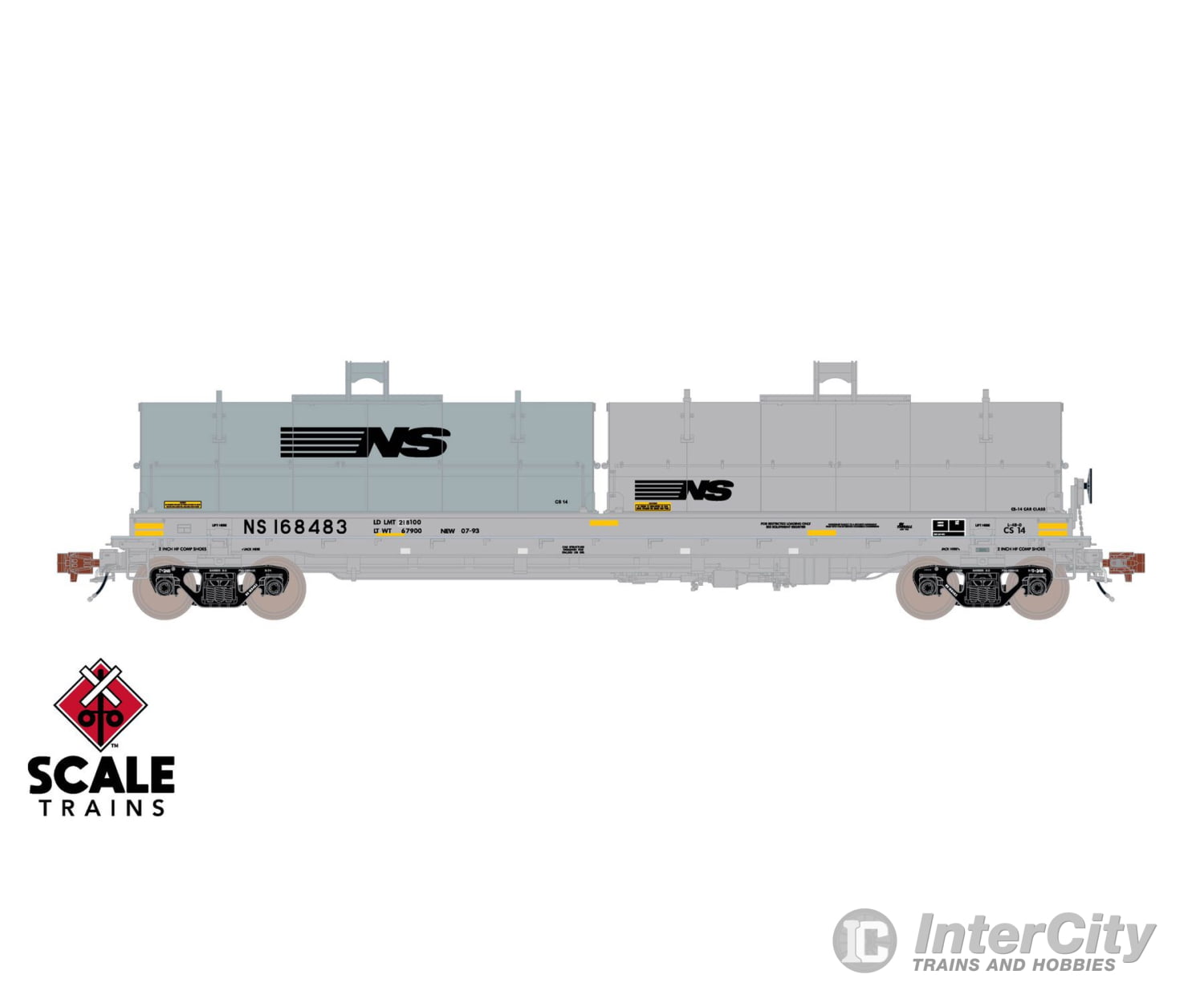 ScaleTrains SXT40303 Rivet Counter HO Scale Thrall 2-Hood Coil Steel Car Norfolk Southern/Mismatched Thoroughbred Logo