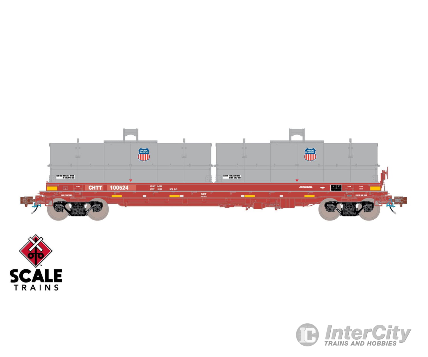ScaleTrains SXT40304 Rivet Counter HO Scale Thrall 2-Hood Coil Steel Car CHTT/ex-CTRN Patched/Union Pacific Hoods