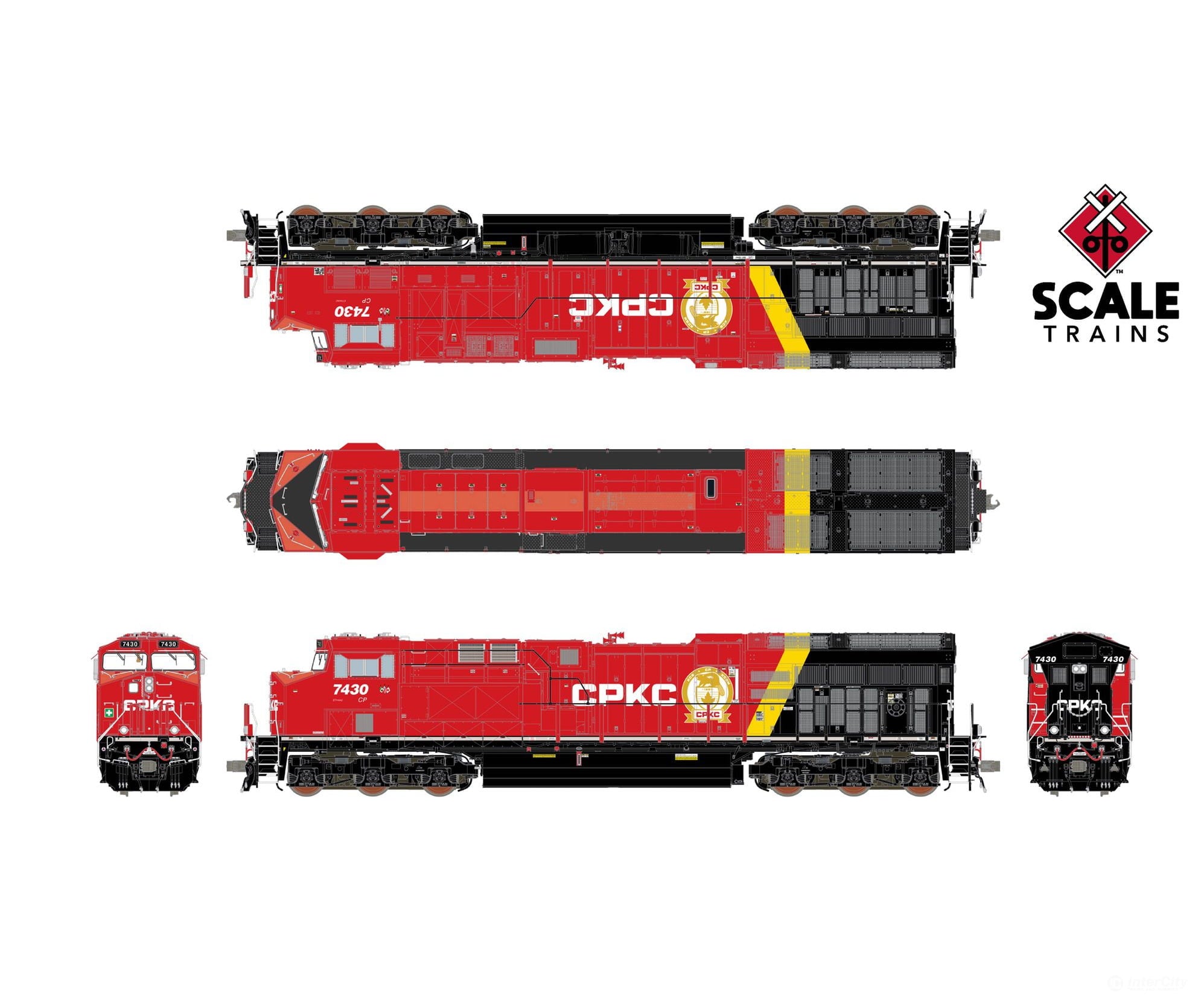 ScaleTrains SXT40366 Rivet Counter HO Scale GE ET44AC Canadian Pacific Kansas City/CPKC/ex-Baffinland 7436 DCC & Sound