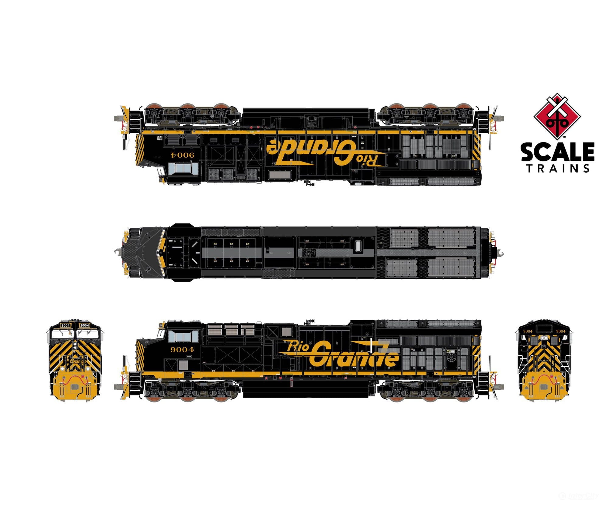 ScaleTrains SXT40585 Rivet Counter HypoTypical HO Scale GE ET44AH Rio Grande/Billboard Lettering 9004 DCC & Sound