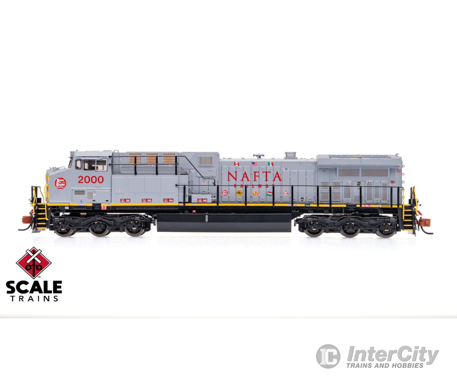 ScaleTrains SXT40609 Rivet Counter N Scale GE AC4400CW Kansas City Southern/NAFTA/Gray/KCS #2000 2000 DCC & Sound