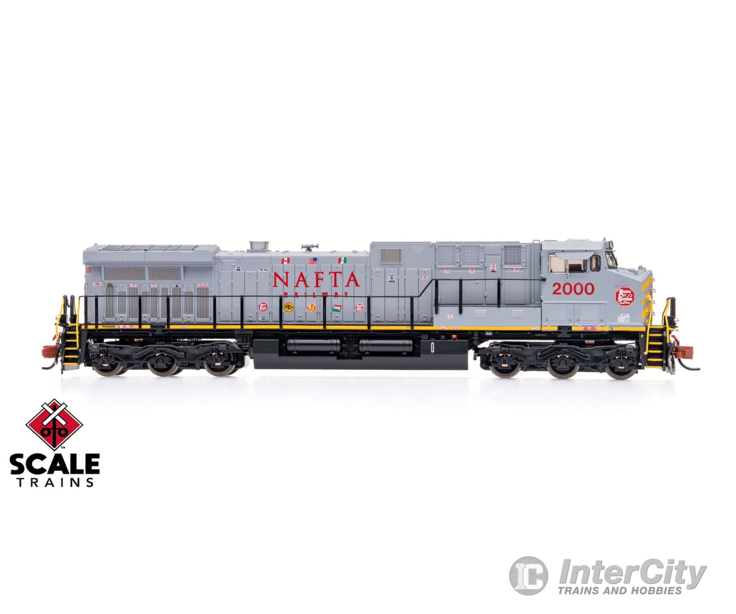 ScaleTrains SXT40609 Rivet Counter N Scale GE AC4400CW Kansas City Southern/NAFTA/Gray/KCS #2000 2000 DCC & Sound