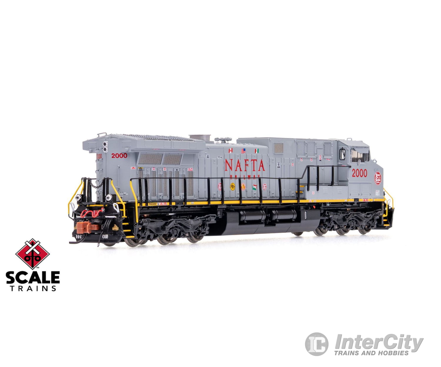 ScaleTrains SXT40609 Rivet Counter N Scale GE AC4400CW Kansas City Southern/NAFTA/Gray/KCS #2000 2000 DCC & Sound