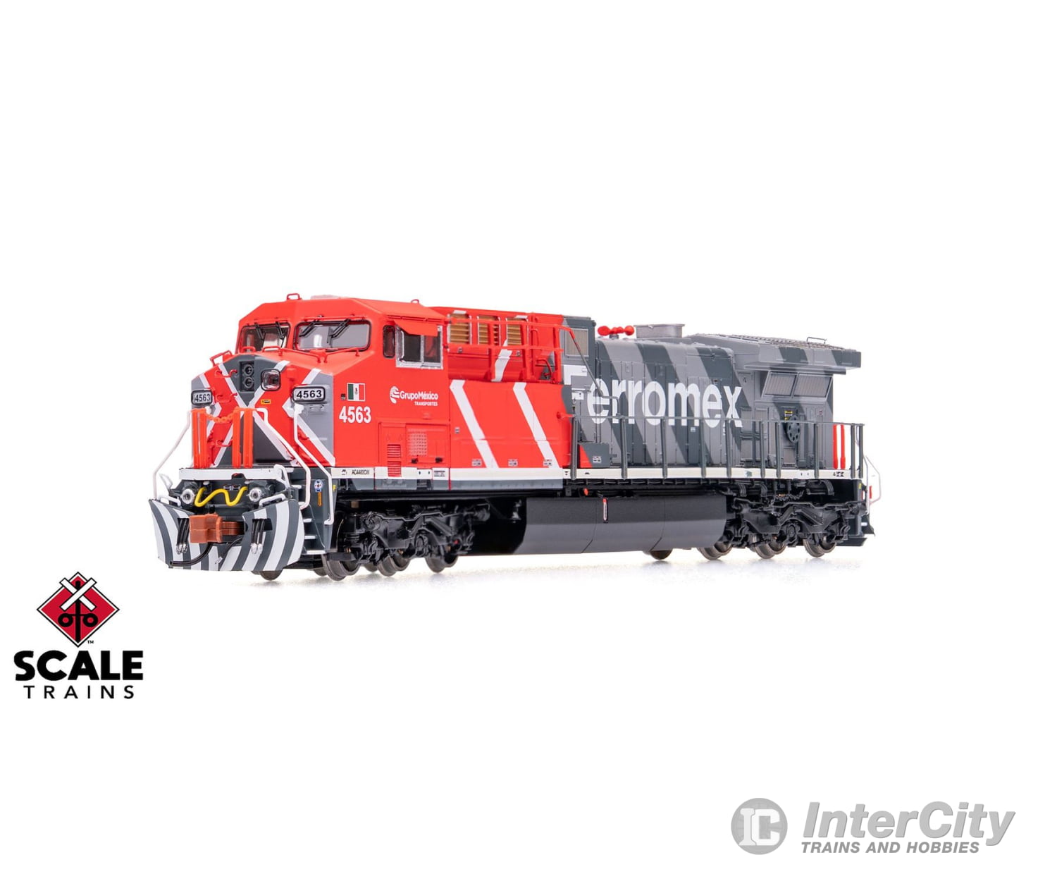 ScaleTrains SXT40629 Rivet Counter N Scale GE AC4400CW Ferromex/Zebra 4563 DCC & Sound Equipped Locomotives