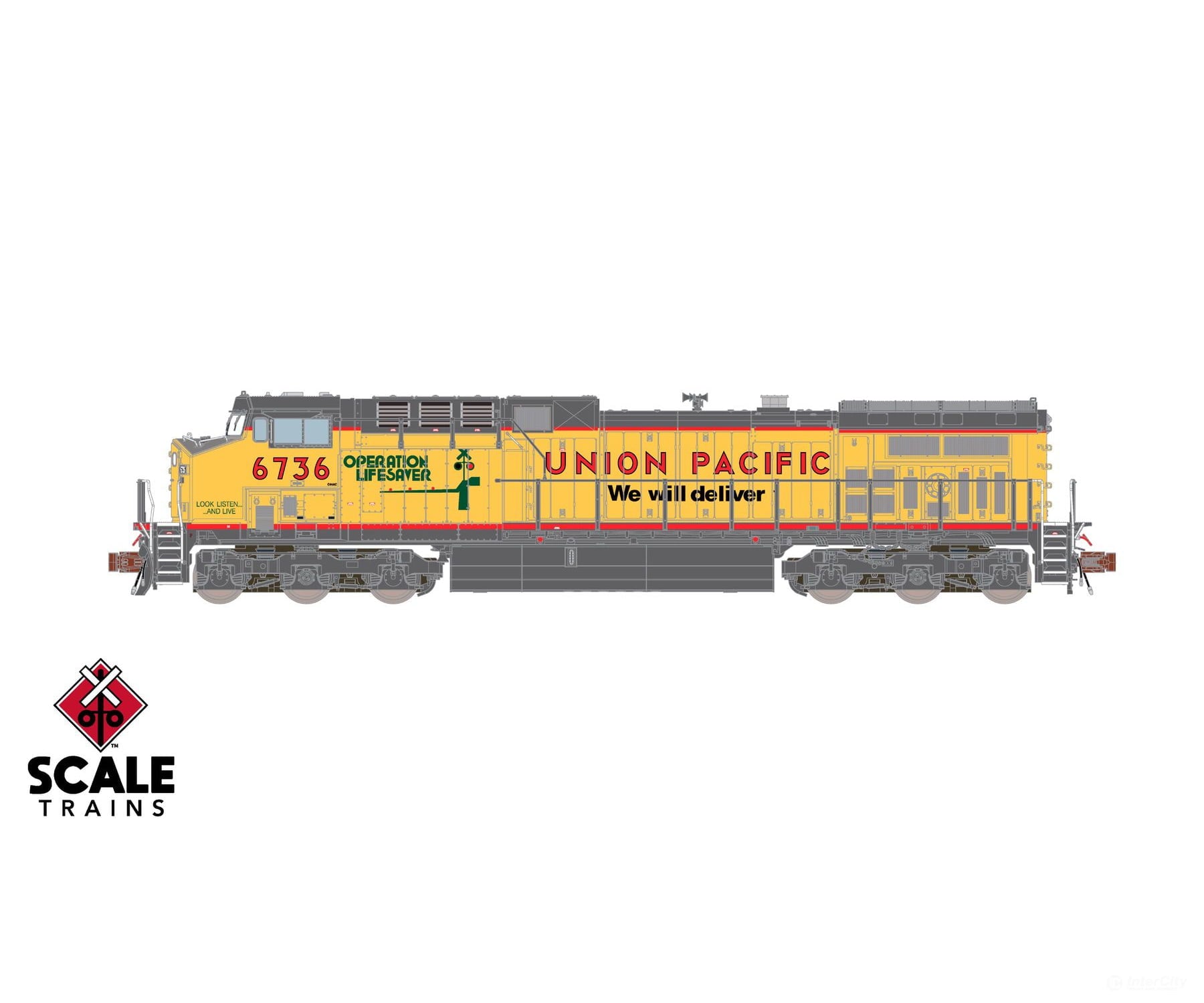 ScaleTrains SXT40663 Rivet Counter N Scale GE AC4400CW Union Pacific/ex-C&NW/Operation Lifesaver/’We Will Deliver’/Red