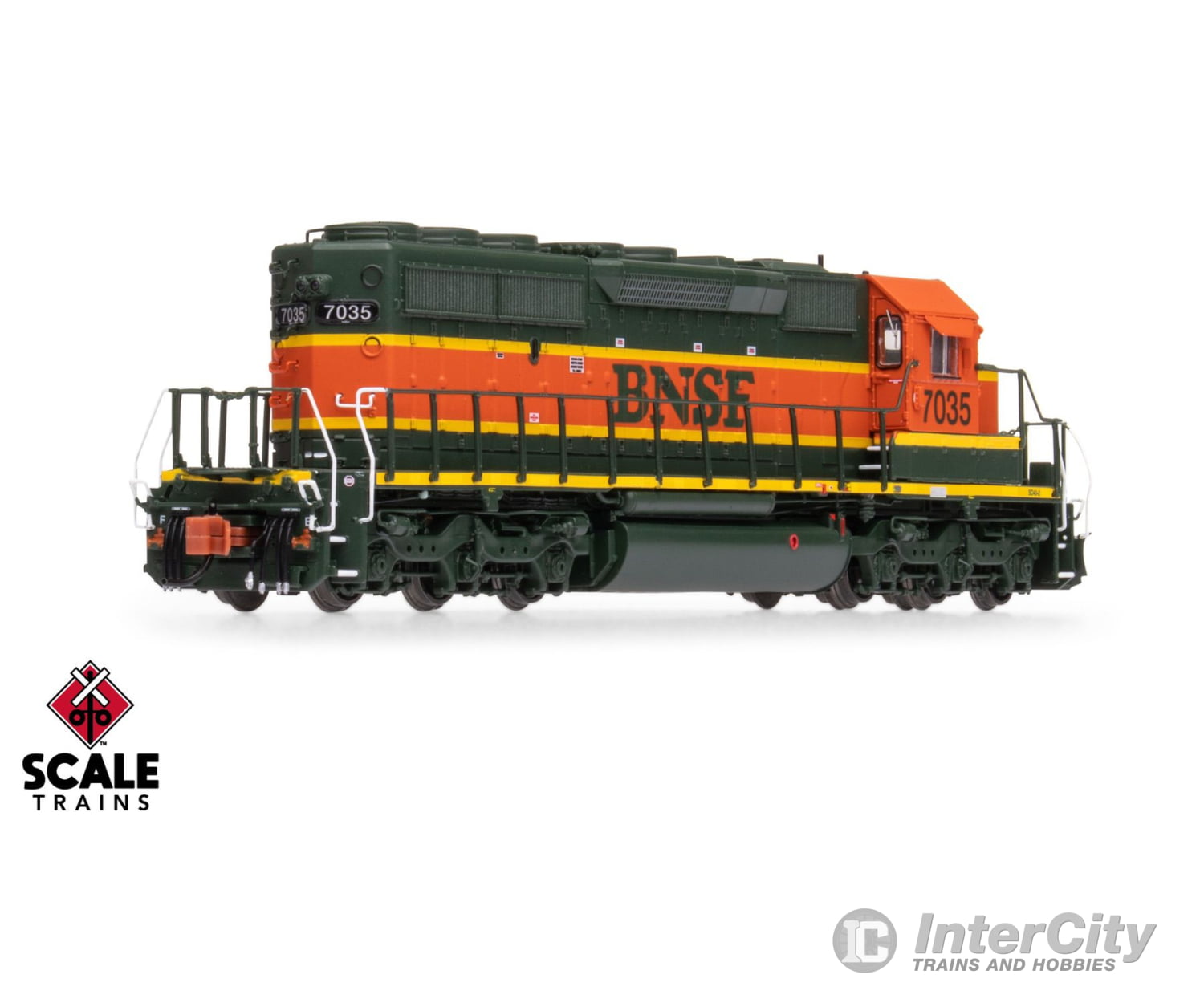 ScaleTrains SXT40671 Rivet Counter N Scale EMD SD40-2,BNSF/Heritage I/Large Circle-Cross Nose Logo 7001 DCC & Sound