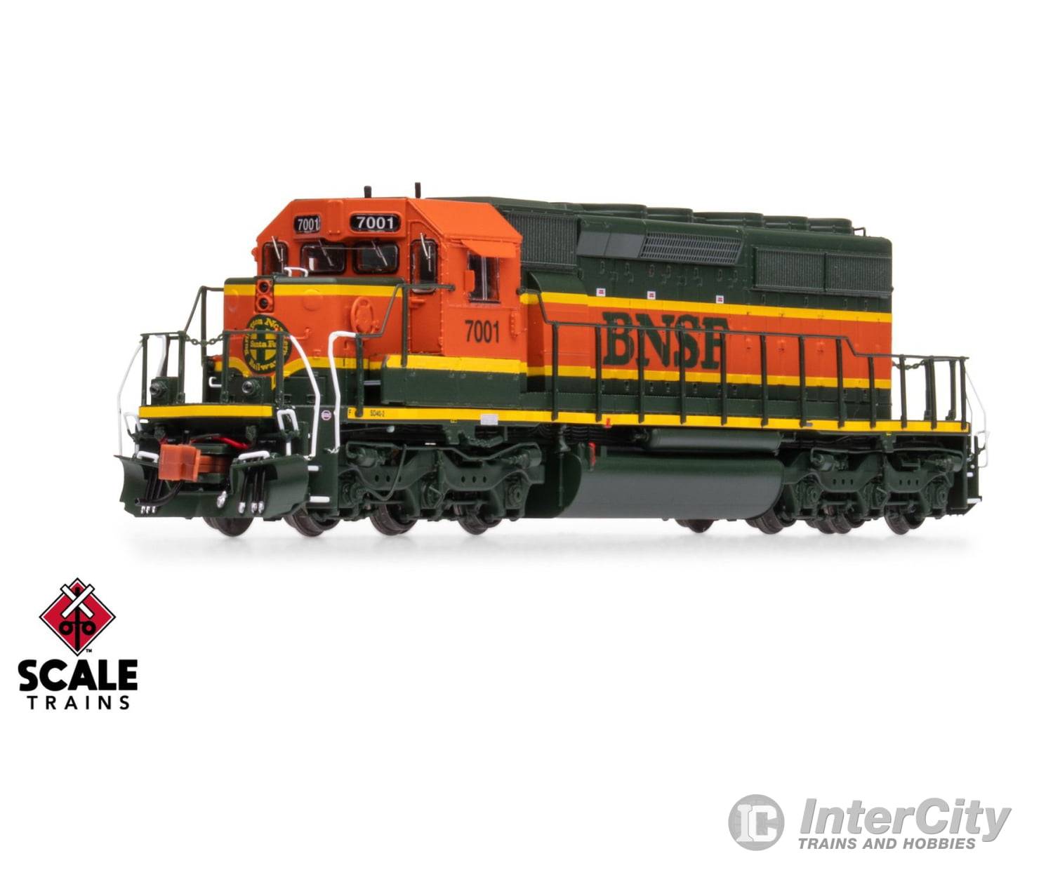 ScaleTrains SXT40680 Rivet Counter N Scale EMD SD40-2,BNSF/Heritage I/Large Circle-Cross Nose Logo 7035 DC/DCC Ready