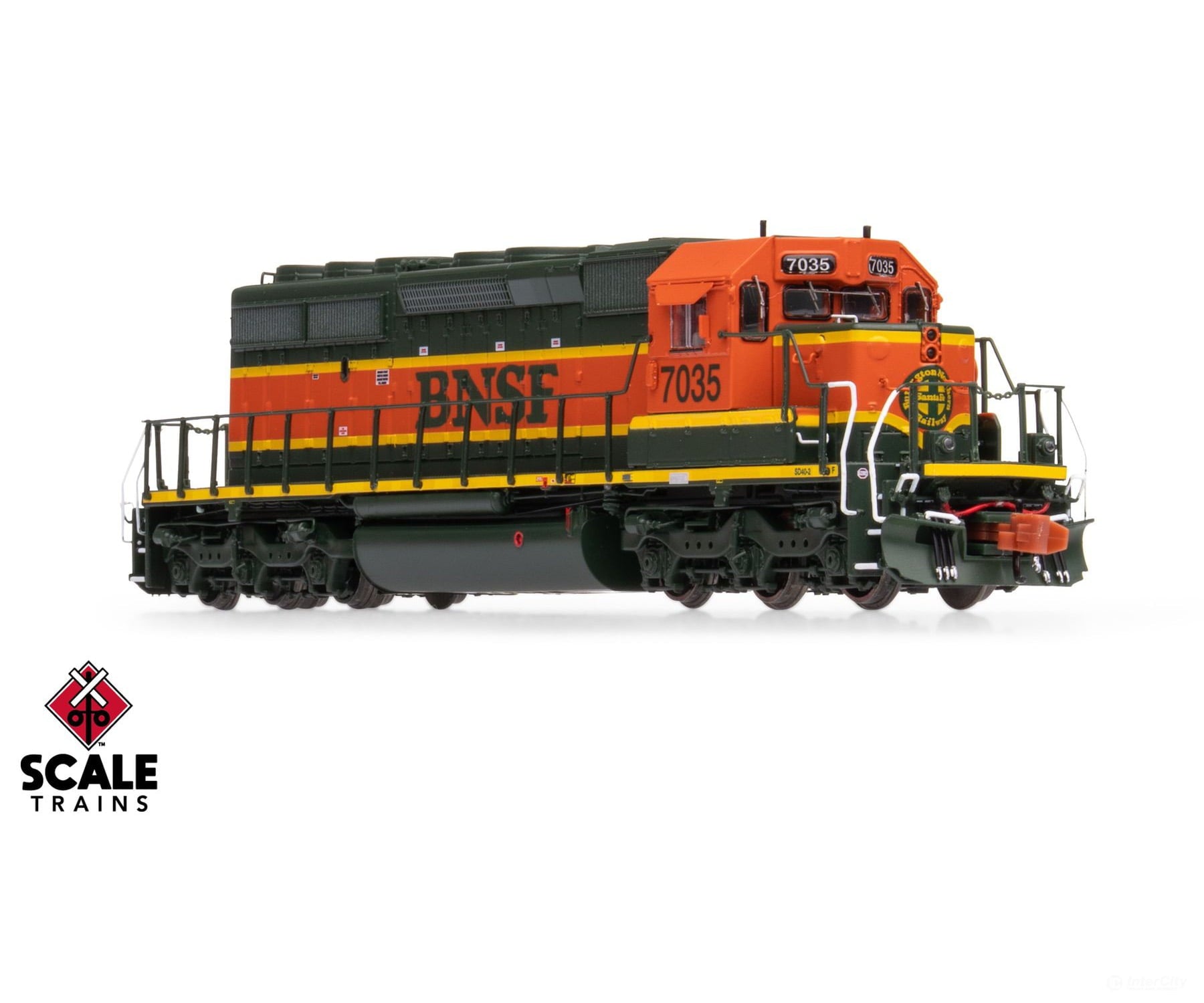 ScaleTrains SXT40680 Rivet Counter N Scale EMD SD40-2,BNSF/Heritage I/Large Circle-Cross Nose Logo 7035 DC/DCC Ready