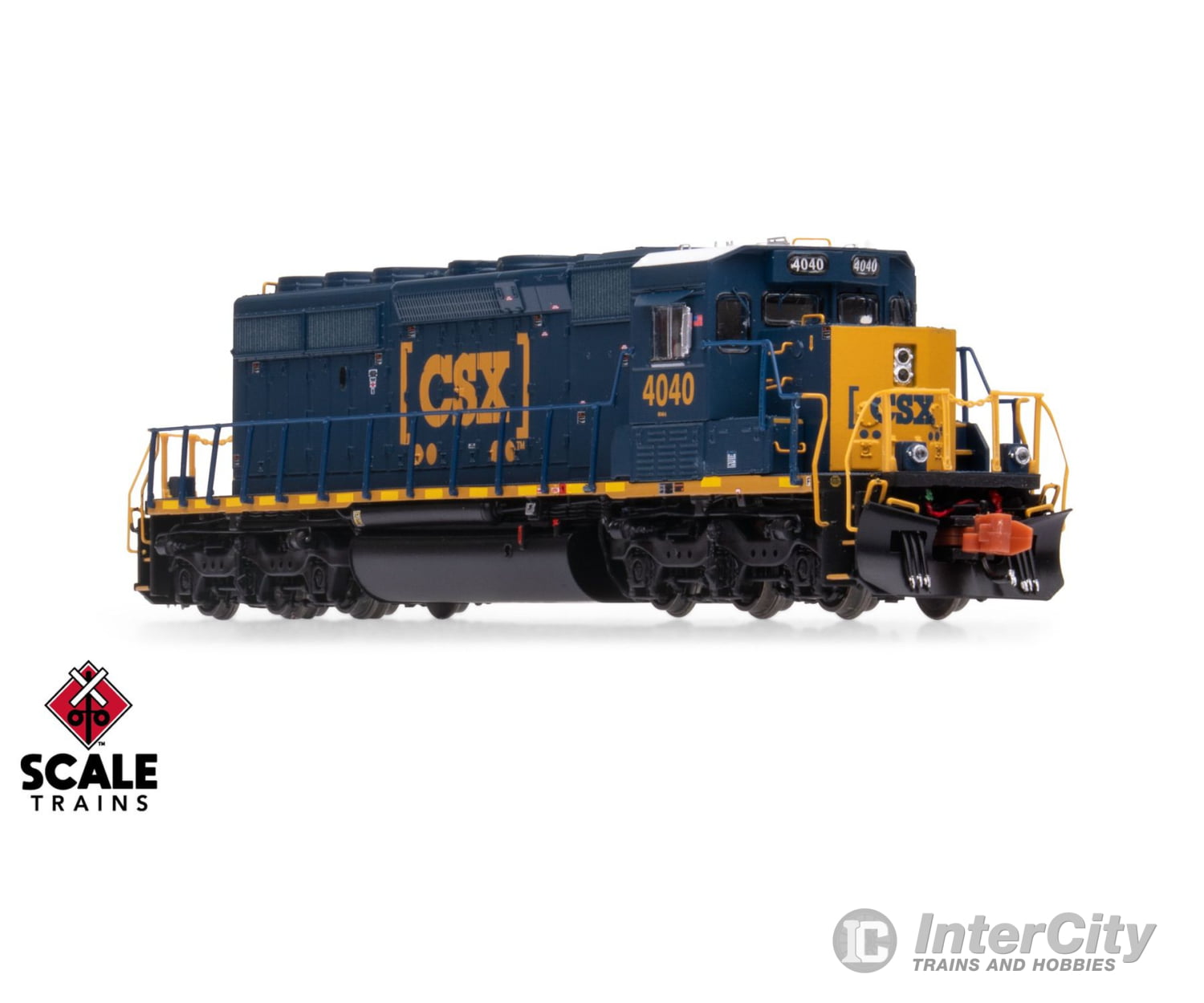 ScaleTrains SXT40683 Rivet Counter N Scale EMD SD40-3 CSX/YN3 Boxcar Logo 4040 DCC & Sound Equipped Locomotives