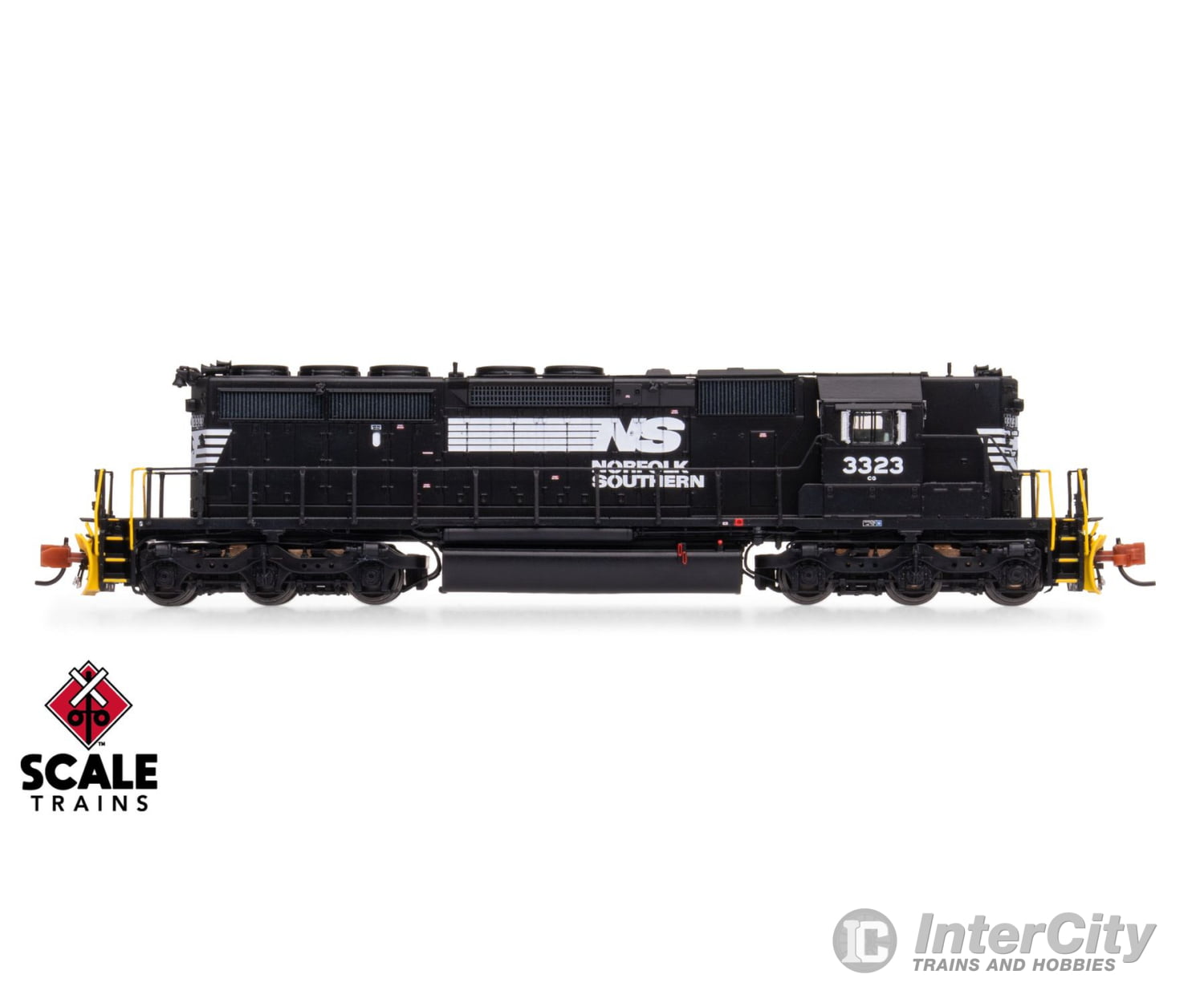 ScaleTrains SXT40723 Rivet Counter N Scale EMD SD40-2 Norfolk Southern/Thoroughbred/Corrugated Grilles/Yellow Plow 3323
