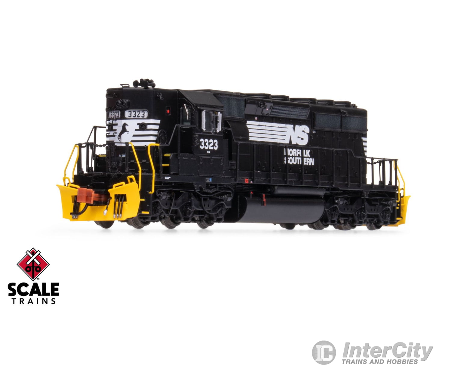 ScaleTrains SXT40723 Rivet Counter N Scale EMD SD40-2 Norfolk Southern/Thoroughbred/Corrugated Grilles/Yellow Plow 3323