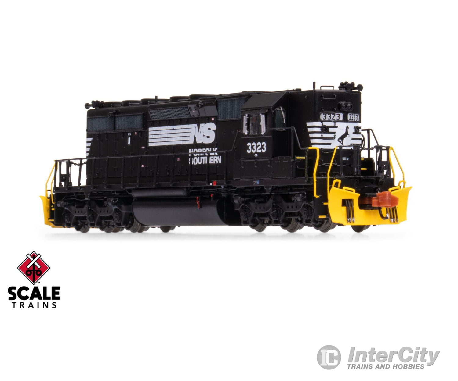 ScaleTrains SXT40723 Rivet Counter N Scale EMD SD40-2 Norfolk Southern/Thoroughbred/Corrugated Grilles/Yellow Plow 3323