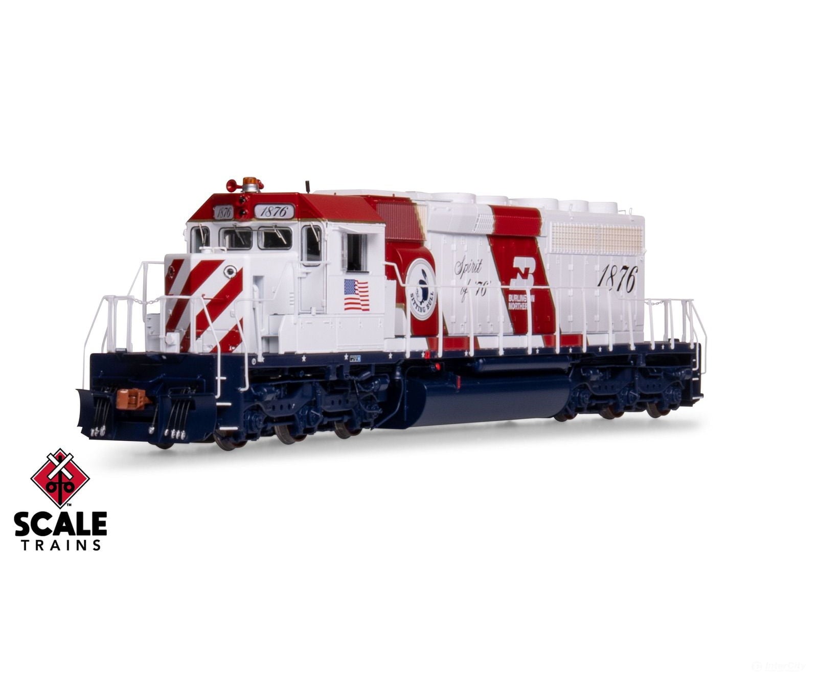 ScaleTrains SXT40755 Rivet Counter HO Scale EMD SD40-2 Burlington Northern/Bicentennial #1876 1876 DCC & Sound Equipped