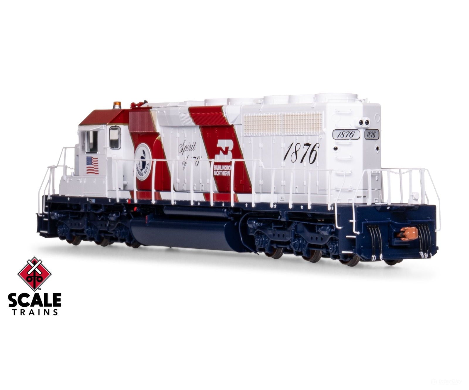 ScaleTrains SXT40755 Rivet Counter HO Scale EMD SD40-2 Burlington Northern/Bicentennial #1876 1876 DCC & Sound Equipped