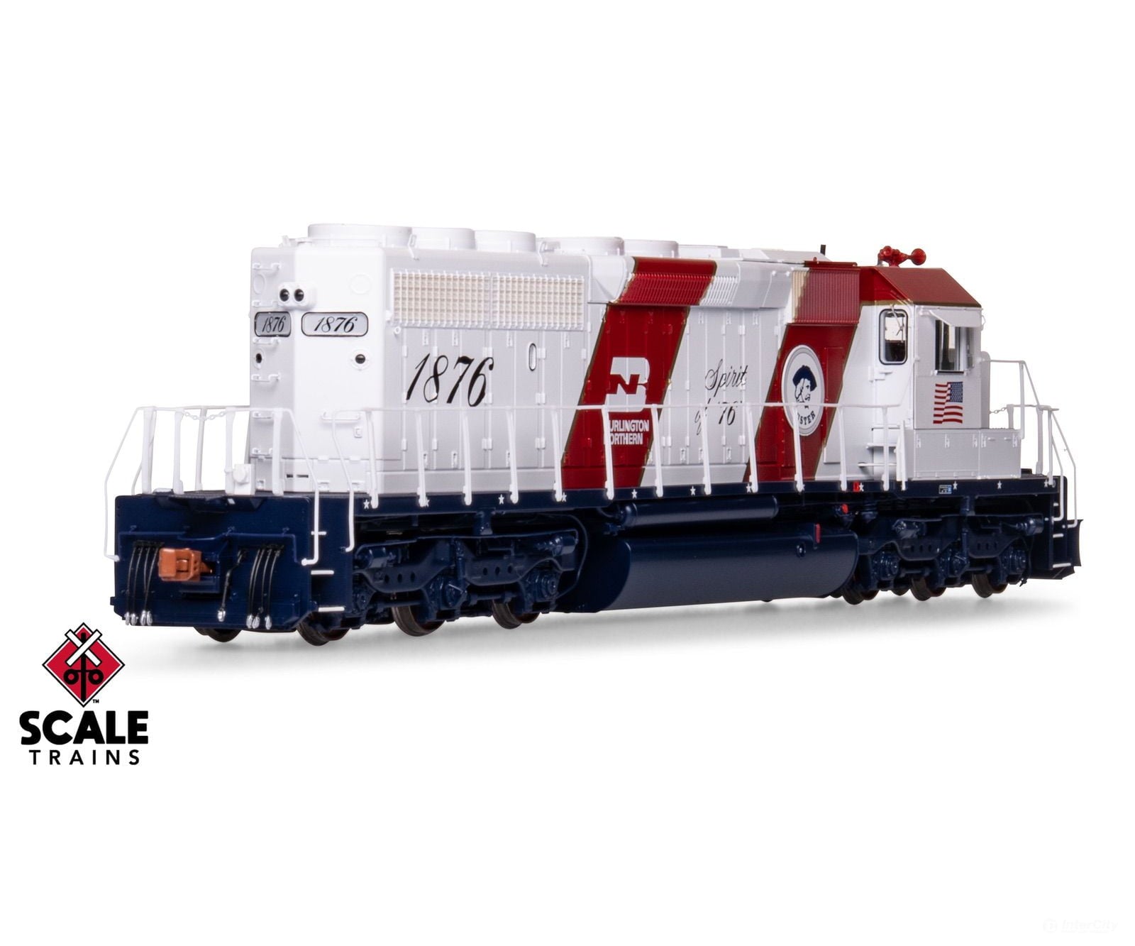 ScaleTrains SXT40755 Rivet Counter HO Scale EMD SD40-2 Burlington Northern/Bicentennial #1876 1876 DCC & Sound Equipped