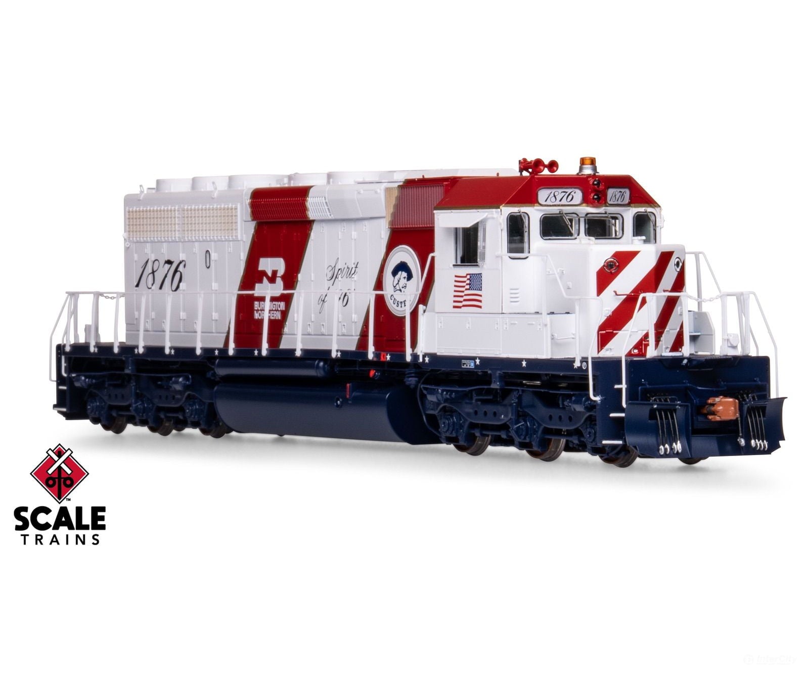 ScaleTrains SXT40755 Rivet Counter HO Scale EMD SD40-2 Burlington Northern/Bicentennial #1876 1876 DCC & Sound Equipped