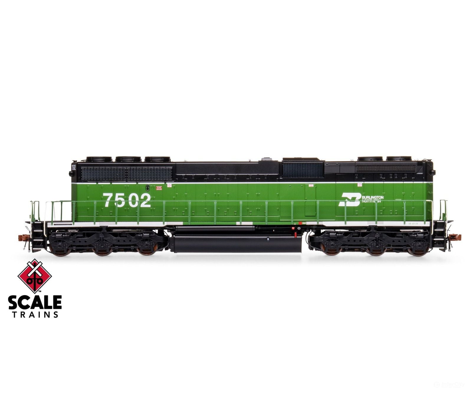ScaleTrains SXT40763 Rivet Counter HO Scale EMD SD40-2B Burlington Northern/White Face 7502 DCC & Sound Equipped