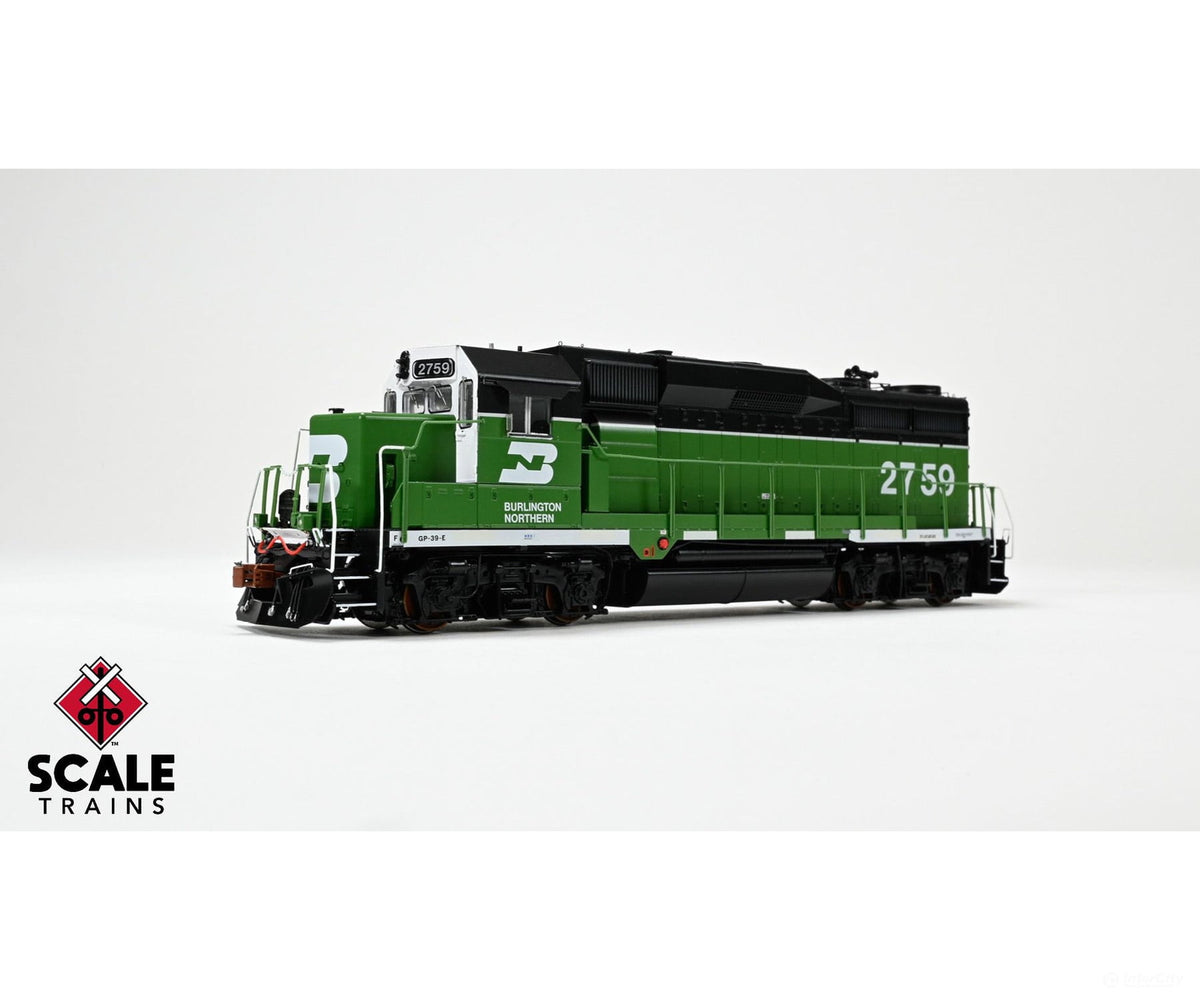 ScaleTrains SXT40931 Rivet Counter HO Scale EMD GP39E Burlington Northern/White Face/Strobe Lights 2761 DCC & Sound