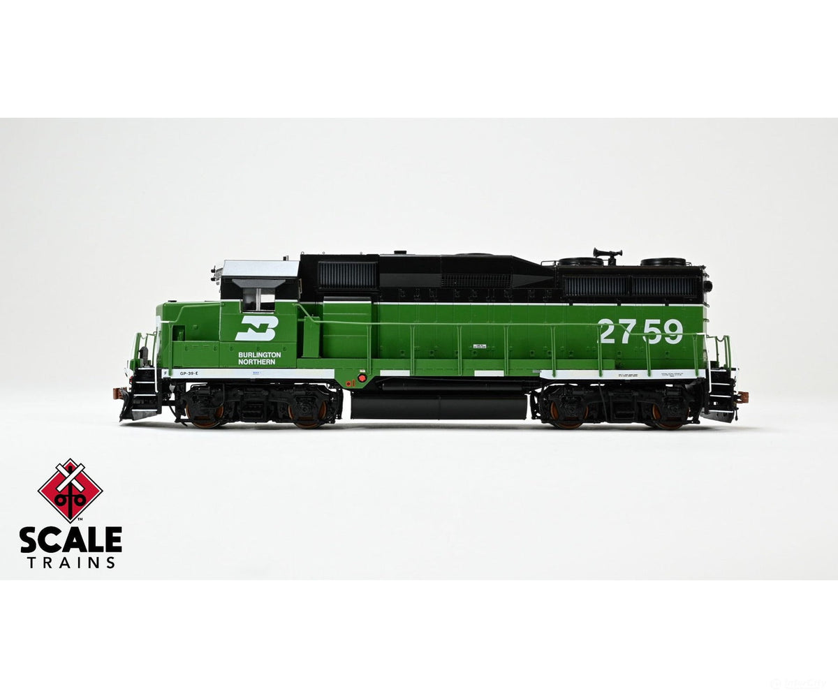 ScaleTrains SXT40931 Rivet Counter HO Scale EMD GP39E Burlington Northern/White Face/Strobe Lights 2761 DCC & Sound
