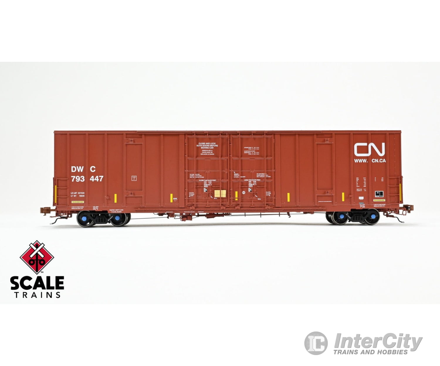 ScaleTrains SXT41001 Rivet Counter HO Scale Trinity 60’ 7500 8’ Double-Plug-Door High-Cube Boxcar Canadian