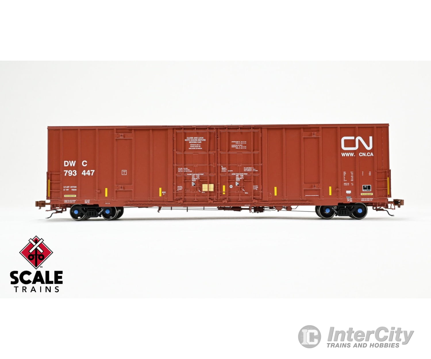 ScaleTrains SXT41001 Rivet Counter HO Scale Trinity 60’ 7500 8’ Double-Plug-Door High-Cube Boxcar Canadian