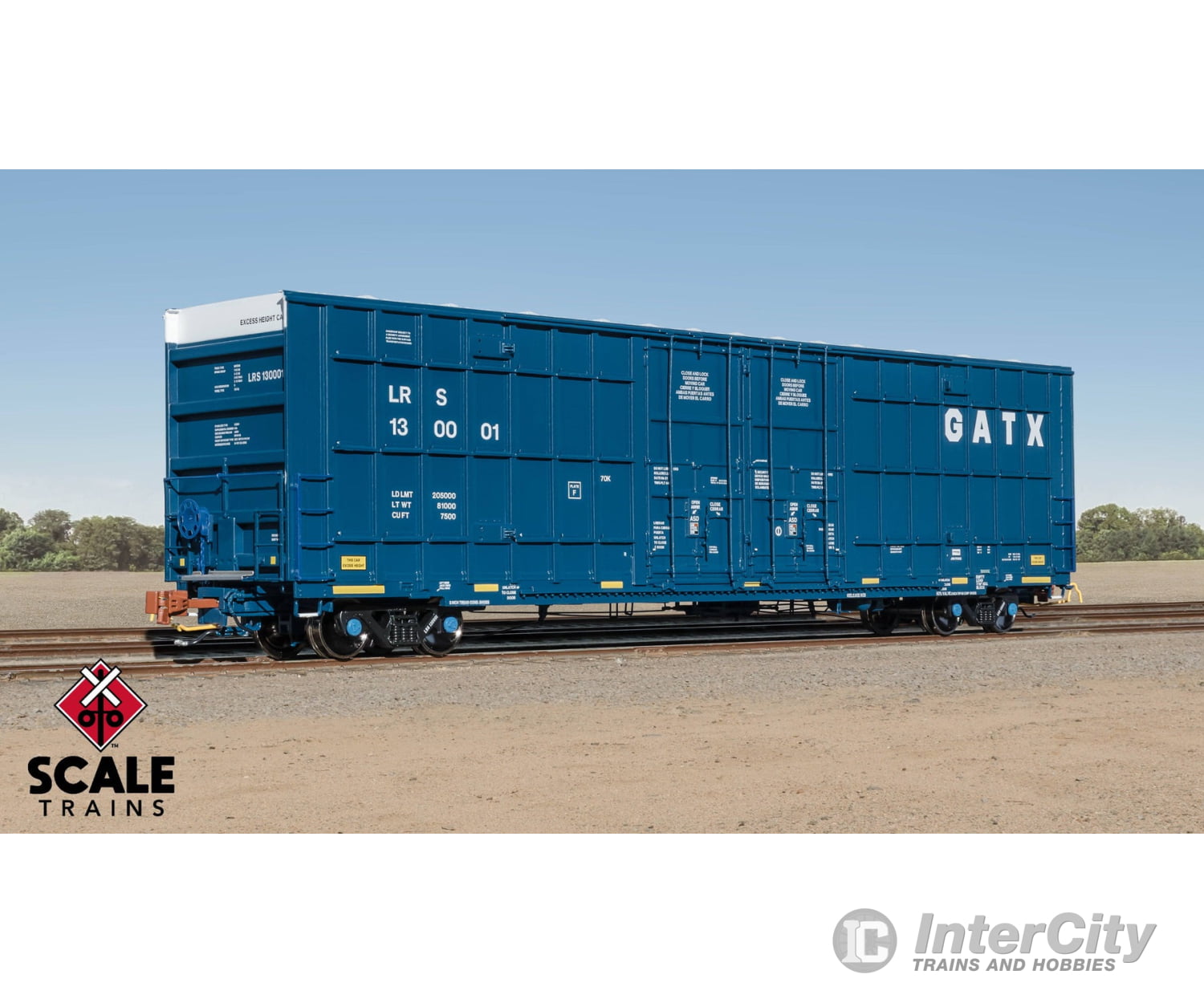 ScaleTrains SXT41004 Rivet Counter HO Scale Trinity 60’ 7500 8’ Double-Plug-Door High-Cube Boxcar GATX/English &