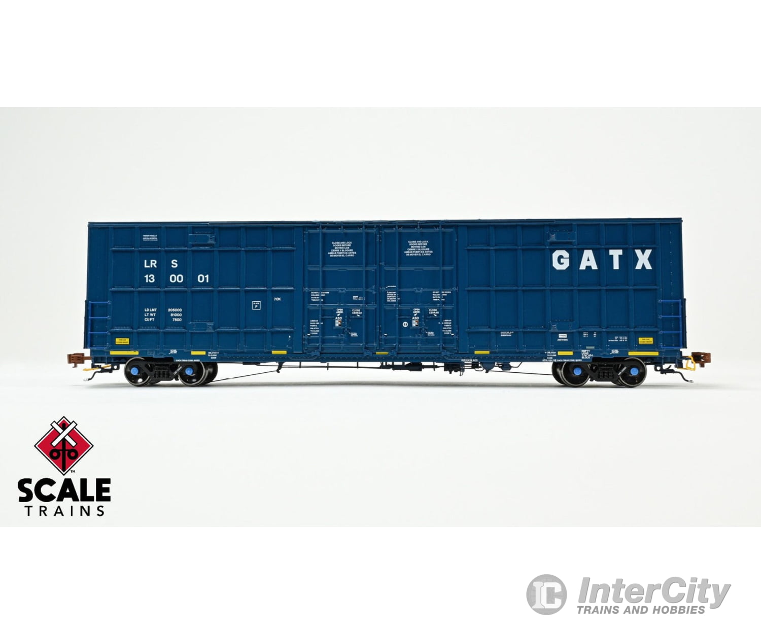 ScaleTrains SXT41004 Rivet Counter HO Scale Trinity 60’ 7500 8’ Double-Plug-Door High-Cube Boxcar GATX/English &
