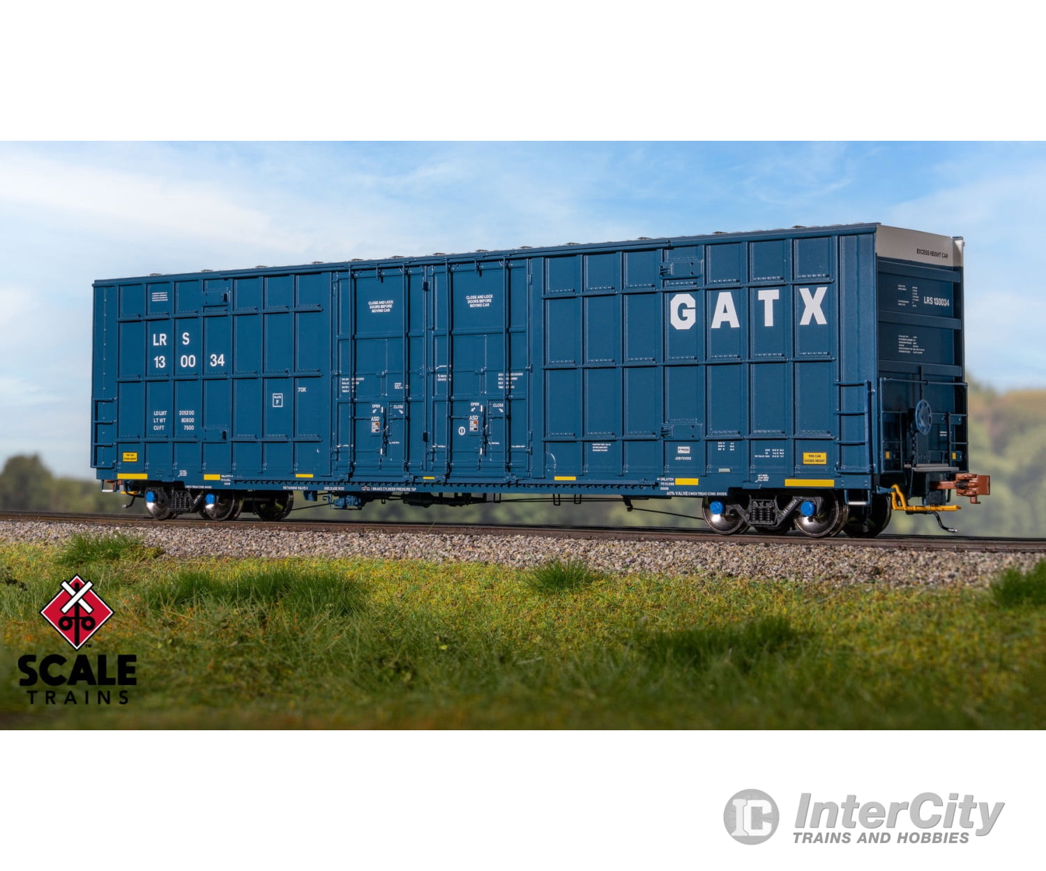 ScaleTrains SXT41005 Rivet Counter HO Scale Trinity 60’ 7500 8’ Double-Plug-Door High-Cube Boxcar GATX/English Door