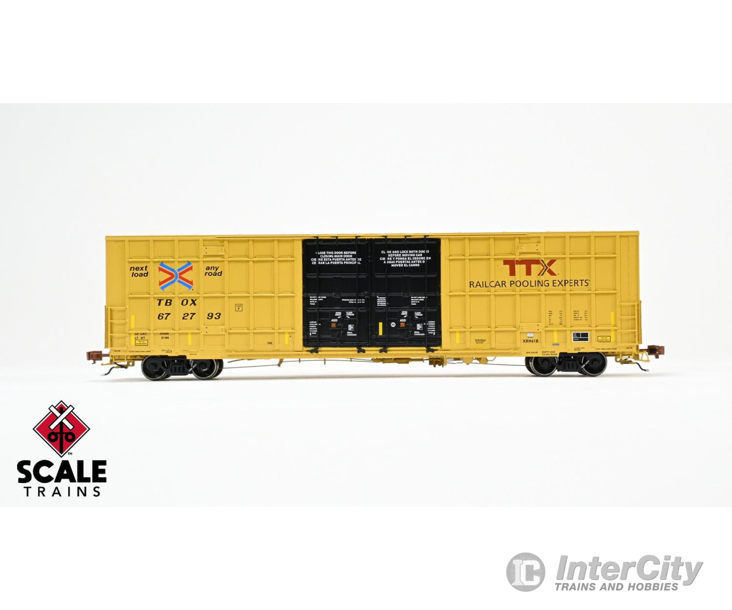 ScaleTrains SXT41011 Rivet Counter HO Scale Trinity 60’ 7500 8’ Double-Plug-Door High-Cube Boxcar (XRH61B)