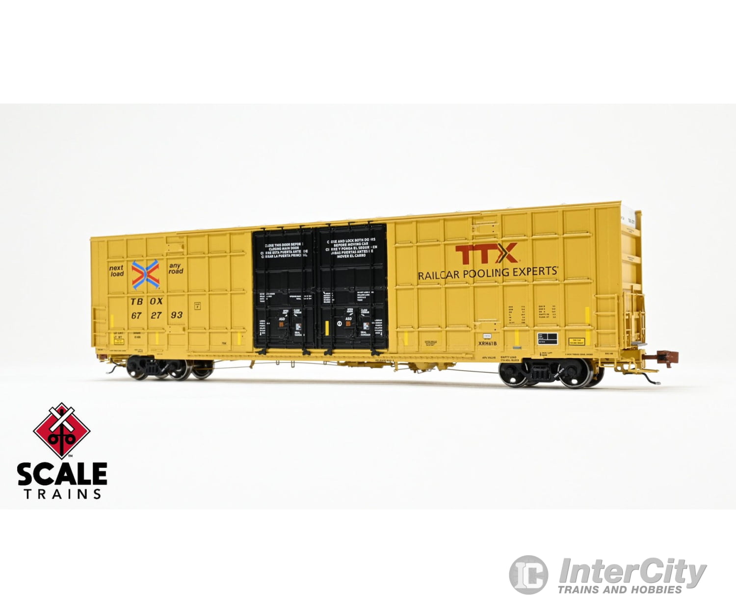 ScaleTrains SXT41012 Rivet Counter HO Scale Trinity 60’ 7500 8’ Double-Plug-Door High-Cube Boxcar (XRH61B)