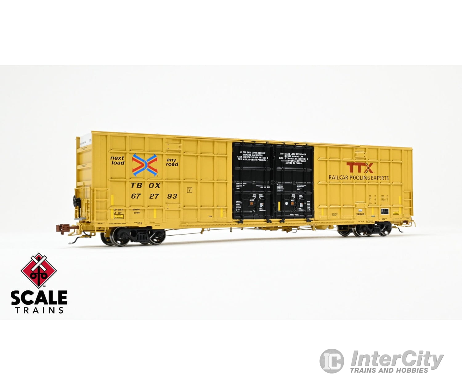 ScaleTrains SXT41012 Rivet Counter HO Scale Trinity 60’ 7500 8’ Double-Plug-Door High-Cube Boxcar (XRH61B)