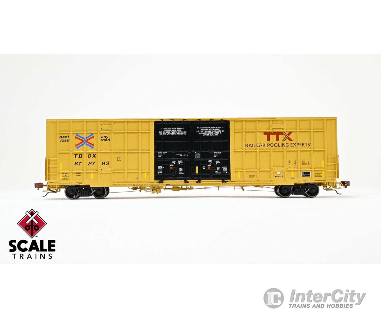 ScaleTrains SXT41012 Rivet Counter HO Scale Trinity 60’ 7500 8’ Double-Plug-Door High-Cube Boxcar (XRH61B)